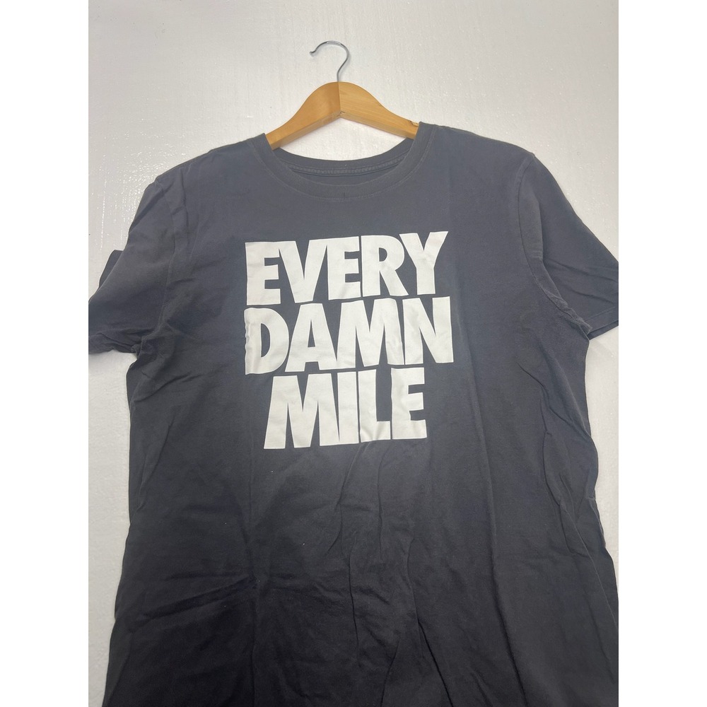 Nike Every Damn Mile T-Shirt Mens Large Athletic Cut Black‎ Tee
